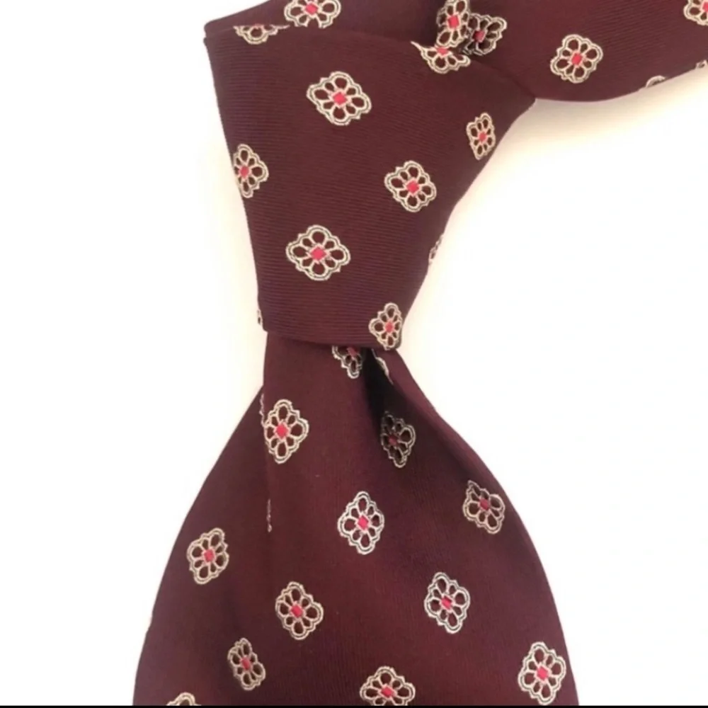 Banana Republic Burgundy Geometric Tie